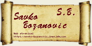 Savko Božanović vizit kartica